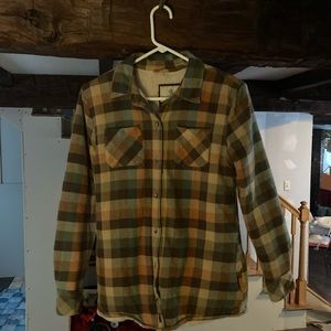 Womens Sherpa Lined Flannel Jacket